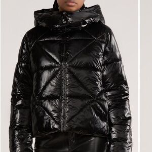 Sam Edelman Shiny Black Puffer Jacket